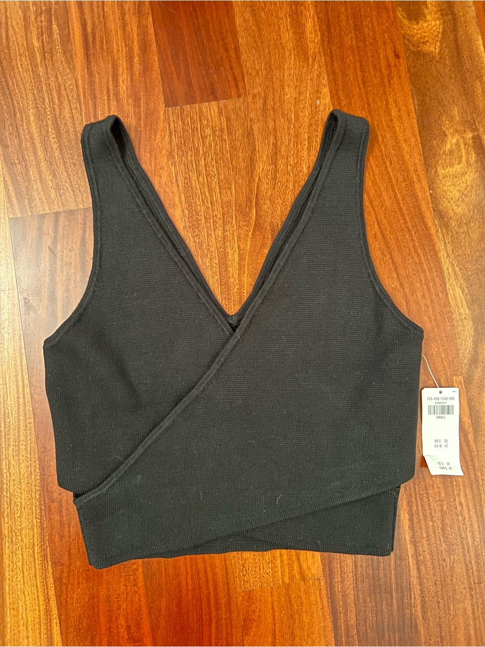 Abercrombie & Fitch Black Wrap Crop Tank